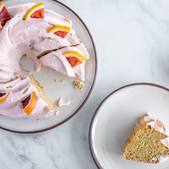 Blood Orange and Cardamom Bundt