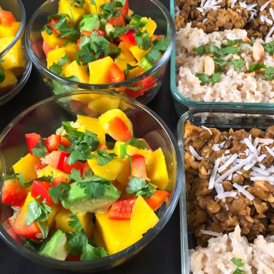 Tropical Lentil Bowls &Coconut Rice