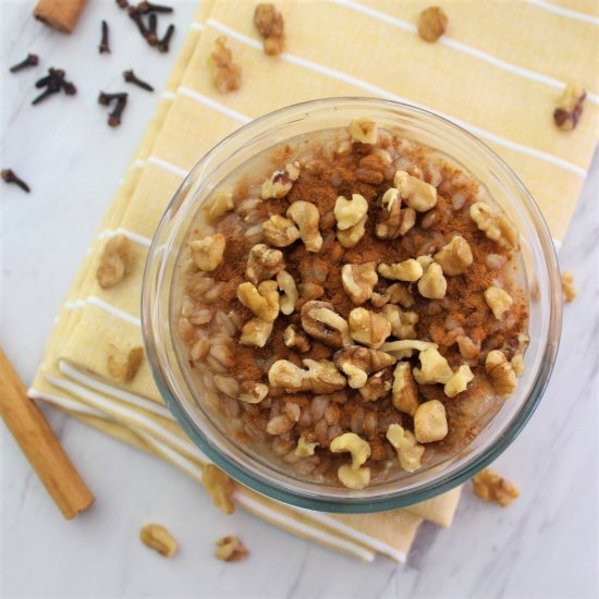 Farro Pudding with Dried Figs