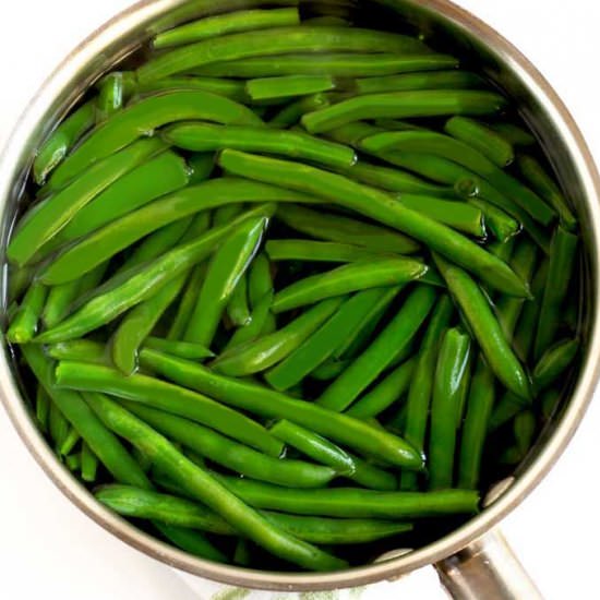 Tender Blanched Green Beans