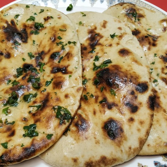 Naan on Gas Stove | No Yeast/Oven