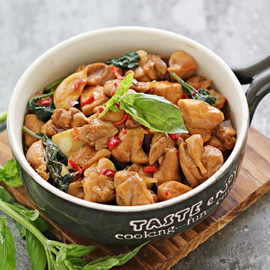 Stir Fried Chicken with Basil