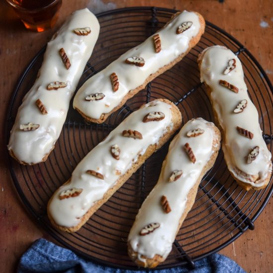 Maple & Pecan Eclairs