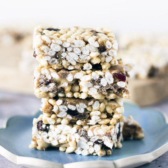 Puffed rice freezer bars