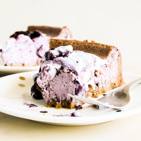 Baked Blueberry Cheesecake