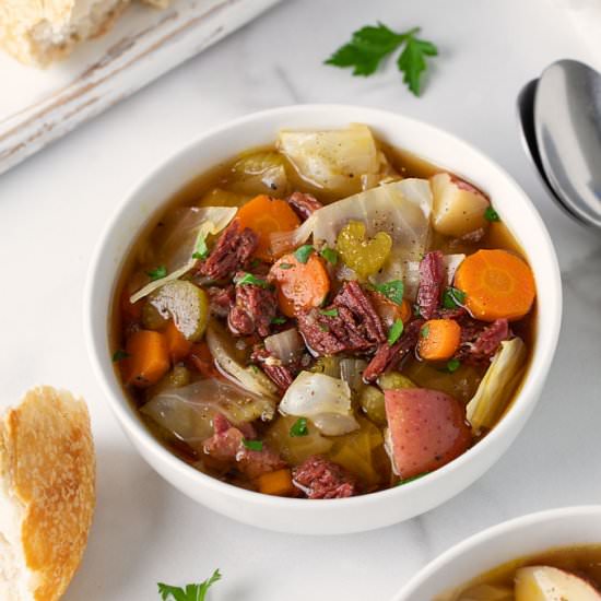 corned beef and cabbage soup