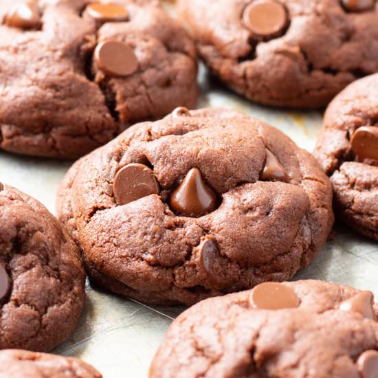 Chocolate Pudding Mix Cookies