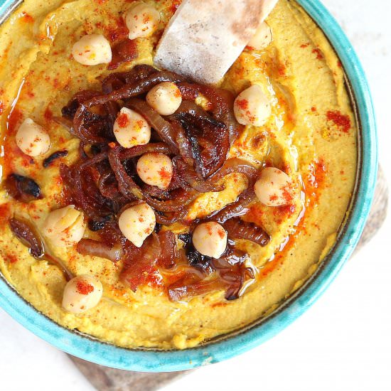 Hummus Caramelised Onion Turmeric