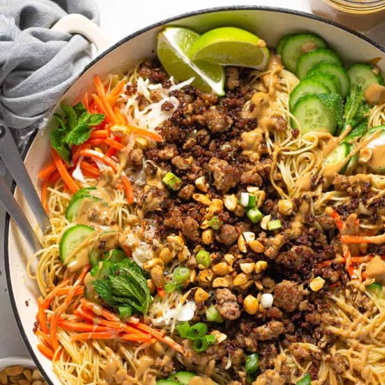 Crispy Thai Pork Noodles