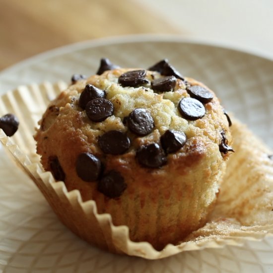 Banana Muffins with Chocolate Chips