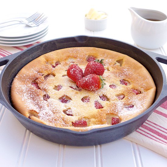 Strawberry Ricotta Dutch Baby