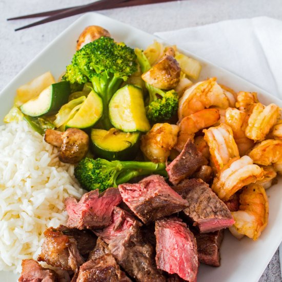 HIbachi Steak and Shrimp