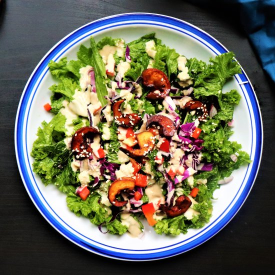 Mustard Greens Dinner Salad