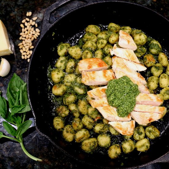 Favorite Pesto Chicken and Gnocchi