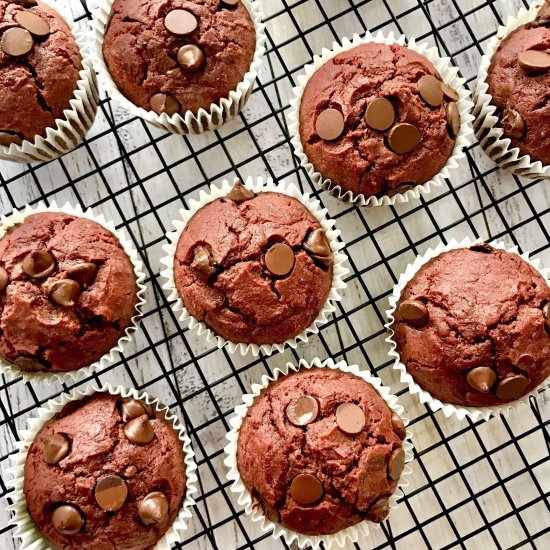 Chocolate Beetroot Muffins