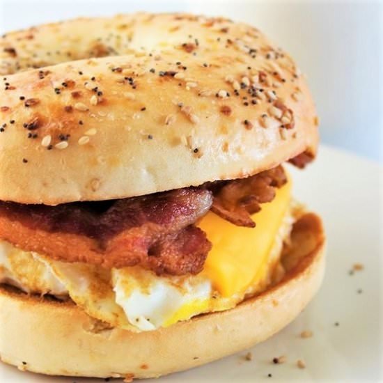 breakfast bagel sandwich