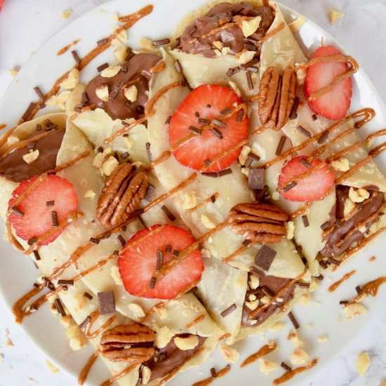 Crepes with chocolate filling