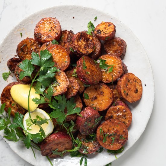 Paprika roast sweet potatoes