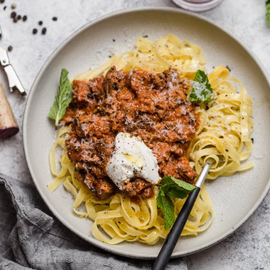 lamb and mint ragu