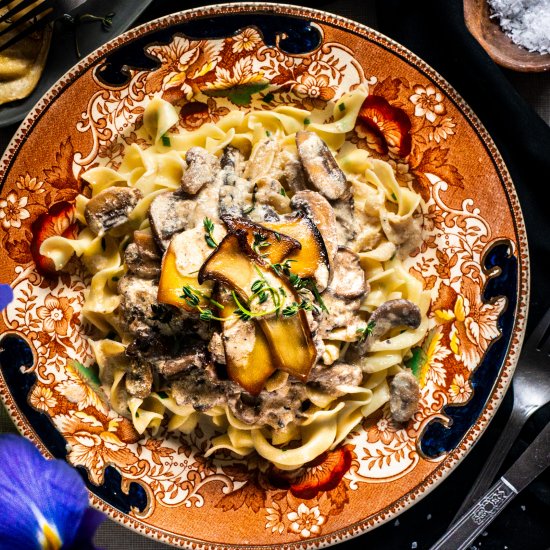 Five Mushroom Stroganoff