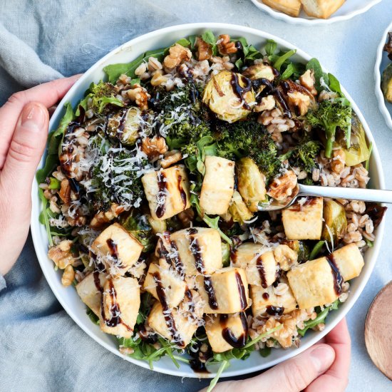 roasted veggie & tofu grain bowl