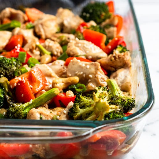 Simple Baked Cashew Chicken