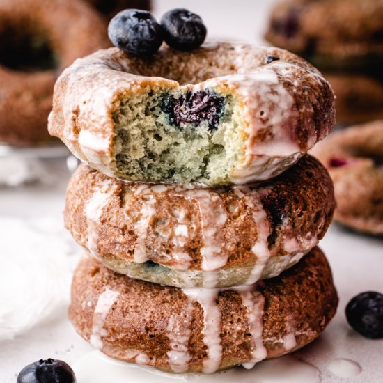 Baked Blueberry Cake Donuts