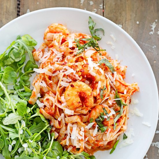 Low Carb Pasta Shrimp Fra Diavolo