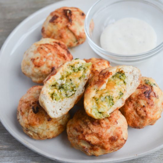 keto broccoli cheddar poppers