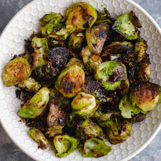 Charred Balsamic Brussels Sprouts