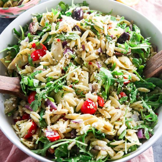 Mediterranean Pesto Orzo Salad