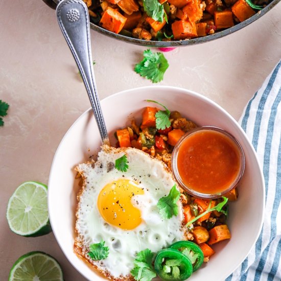 Ground Turkey Sweet Potato Hash