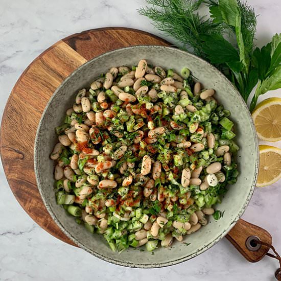 Super Fast White Bean Salad