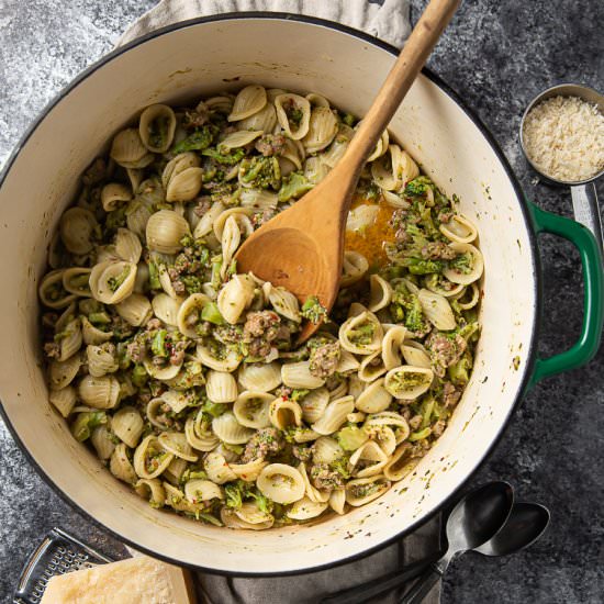 Orecchiette with Broccoli + Sausage