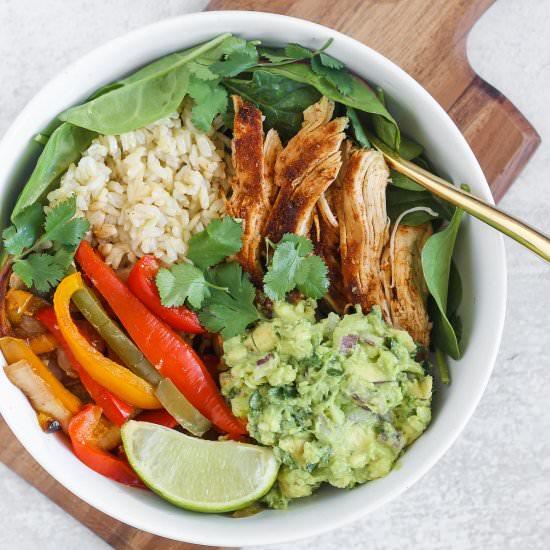 Baked Chicken Fajita Bowls