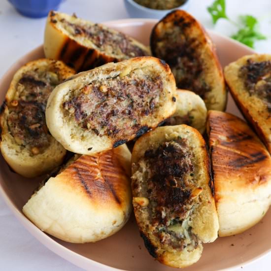 Arayes: Grilled Meat-Stuffed Pitas