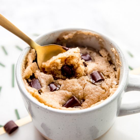 Chocolate Chip Tahini Mug Cake