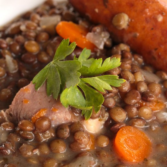 Easy Lentil Recipe with Sausage and