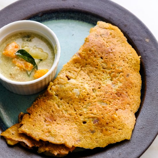 Adai Dosa (Mixed Lentils Crepes)