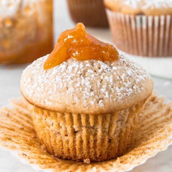 Vegan Banana Apricot Muffins