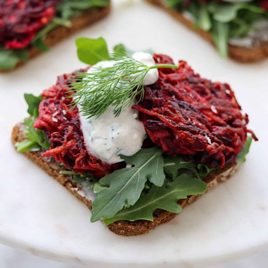 Beet and Celery Root Smørrebrød