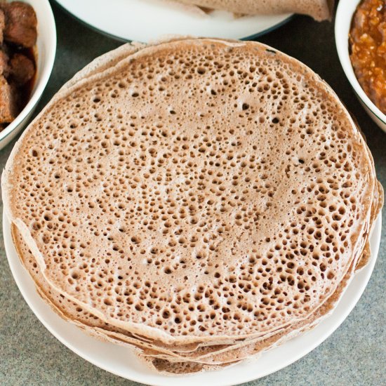 Injera (Ethiopian Flatbread)