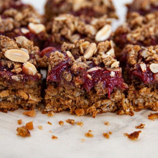 PB & J Oatmeal Bars