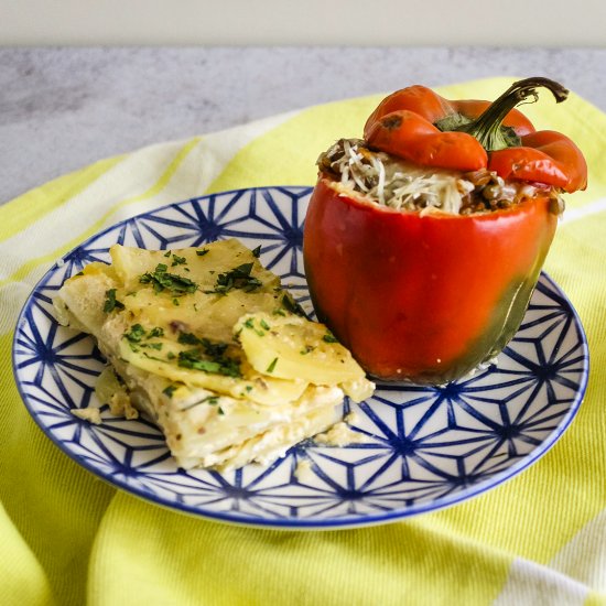 Vegetarian Peruvian Stuffed Peppers