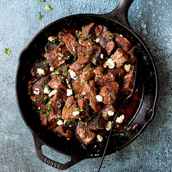 Buttery Blackened Steak Bites