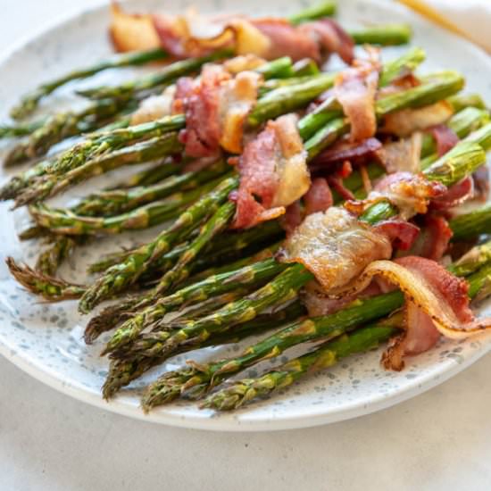 Air Fryer Bacon Wrapped Asparagus