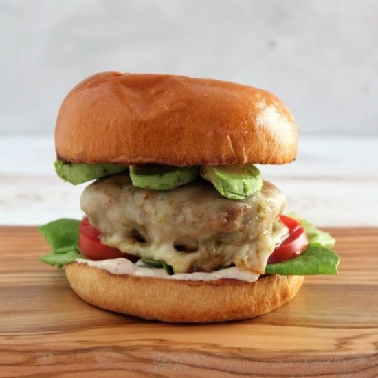 Green Chile Turkey Burgers