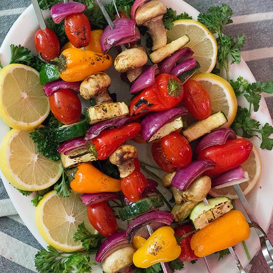 Veggie Shish Kabob with Garlic