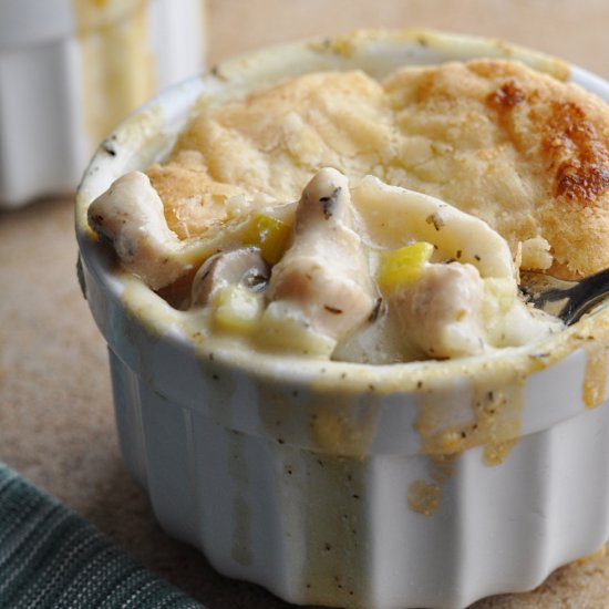 Chicken Leek & Mushroom Pie