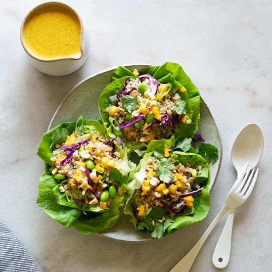 Mango Quinoa Lettuce Wraps